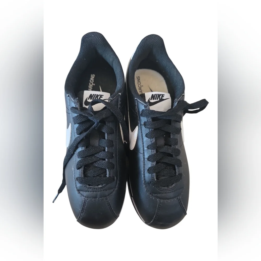 Nike Black and White Platform Sneakers - Picture 4 of 5